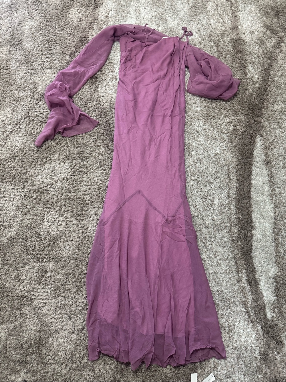 Reformation Rida Silk Chiffon Dress